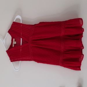 Miami (Francesca's brand) XXS red sleeveless blouse